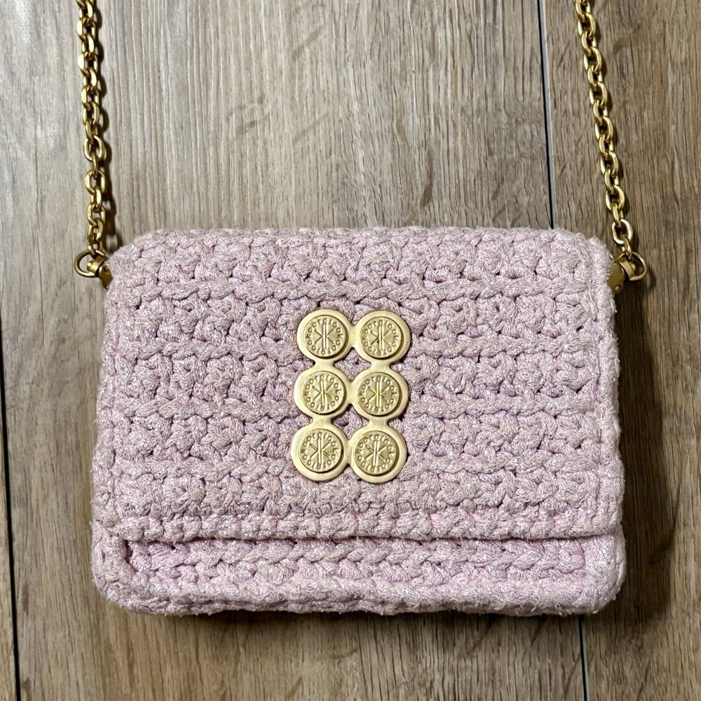 Kooreloo Amalfi Crochet Crossbody Purse Bag Cluth Chain Made In Greece MSRP $395 - Picture 8 of 16